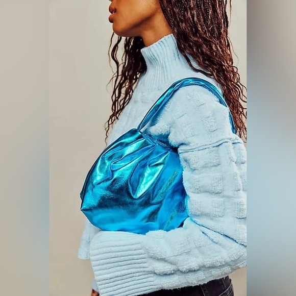 Free People Handbags - FREE PEOPLE  Viva La Vegan Clutch - Arctic Blue